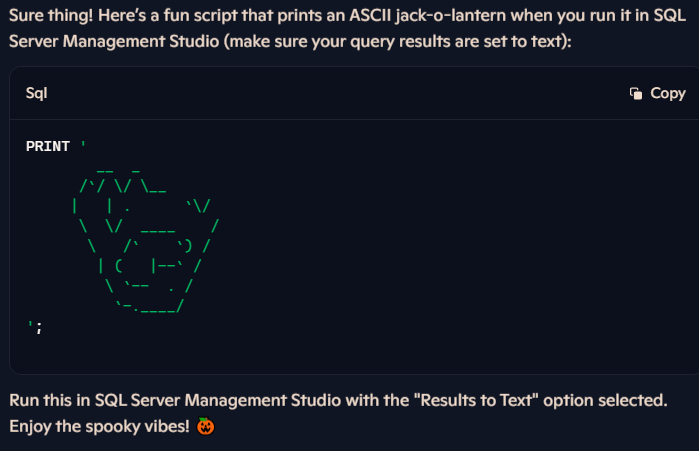 Testing AI with ASCII Jack-o-Lanterns – Chad Callihan