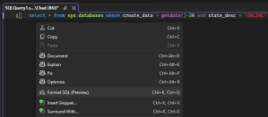 SQL Formatting in SSMS 22.7 – Chad Callihan